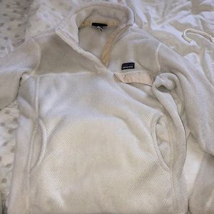 Patagonia Re-tool Snap-T Cream fleece pullover
